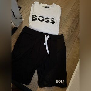 Boss Black Pants with White Accent shirts a double xl n pants r a large